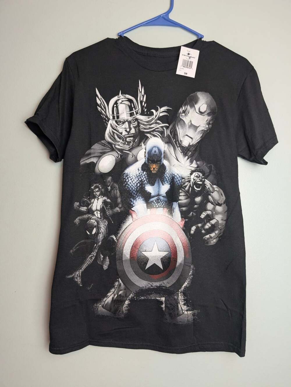 y2k Nerdchic Marvel Universal MV Soldiers Super Heroes Graphic T-Shirt